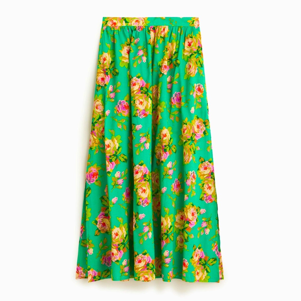J.Crew Cotton Viole Skirt in Rose Garden